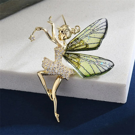 Brooch Fashion Micro Inlaid Zircon Butterfly .